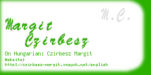 margit czirbesz business card